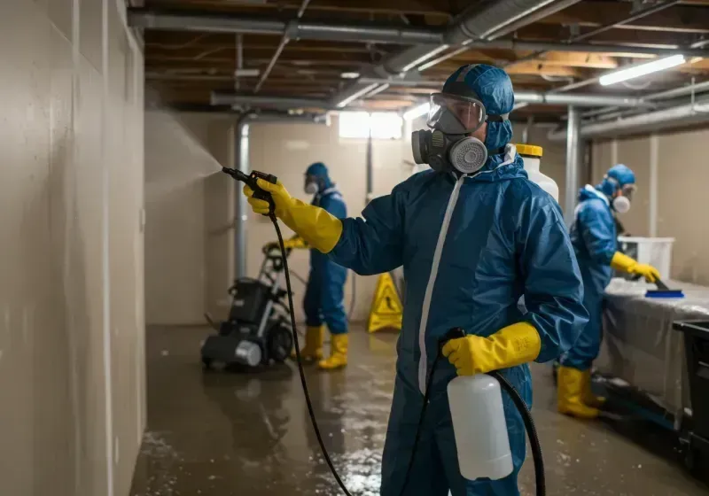 Basement Sanitization and Antimicrobial Treatment process in Gordonsville, TN